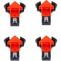 Струбцина угловая пружинная пластиковая 90° НАБОР — 4 шт (UT0123)