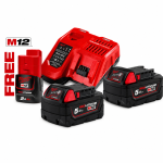 Энергокомплект Li-Ion MILWAUKEE, M18 HNRG-552 (зарядное устройство M12-18FC, 2 аккумулятора М18 HВ5.5 5,5Ач) (4933464713) – Фото №1