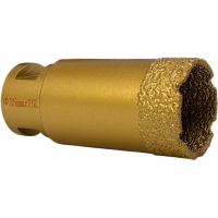 Алмазная вакуумная коронка 35 мм L75 М14 (K35L75)