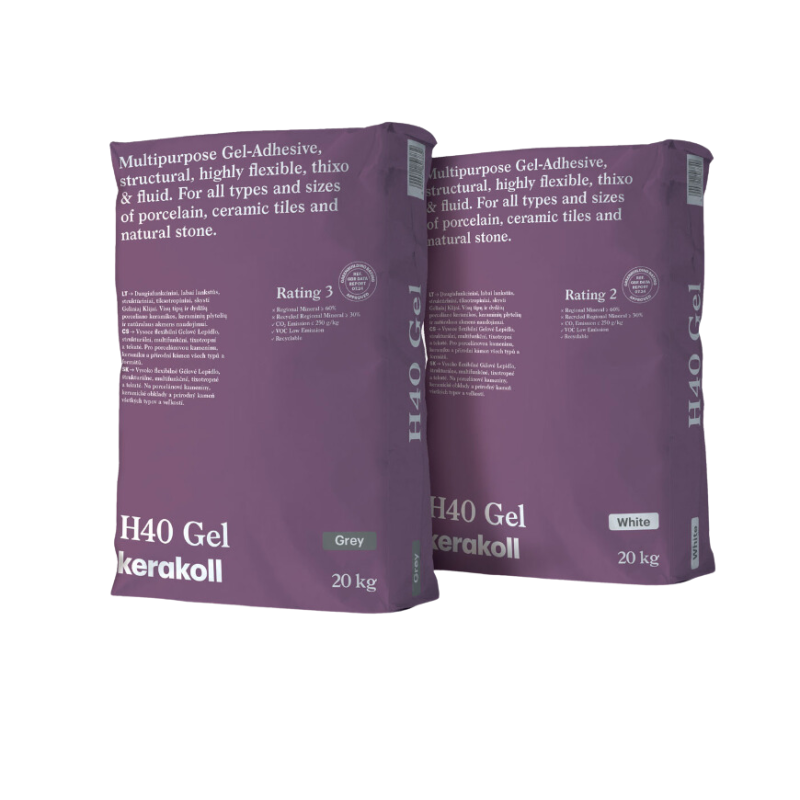 Клей для всех форматов плитки Kerakoll H40 Gel Grey 20 кг (H40G)
