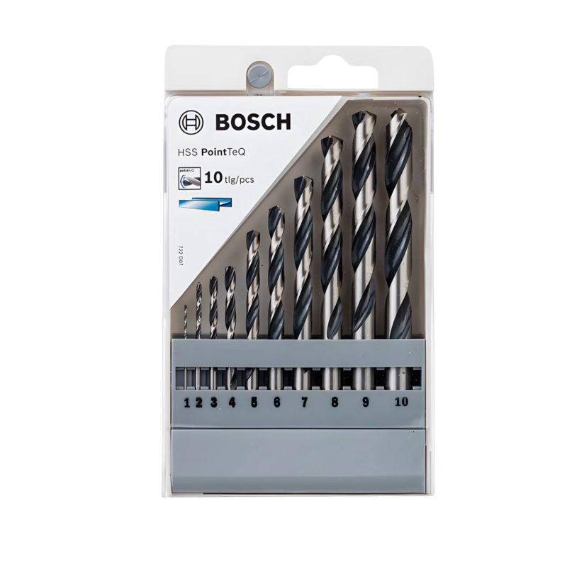 Сверла по металлу Bosch HSS-PointTeQ 10шт D1-10 (2608577348)