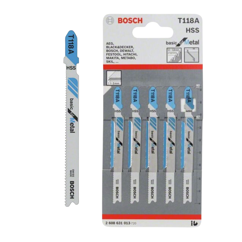 Полотно для лобзика Bosch T118 А, HSS 5 шт. (2608631013)