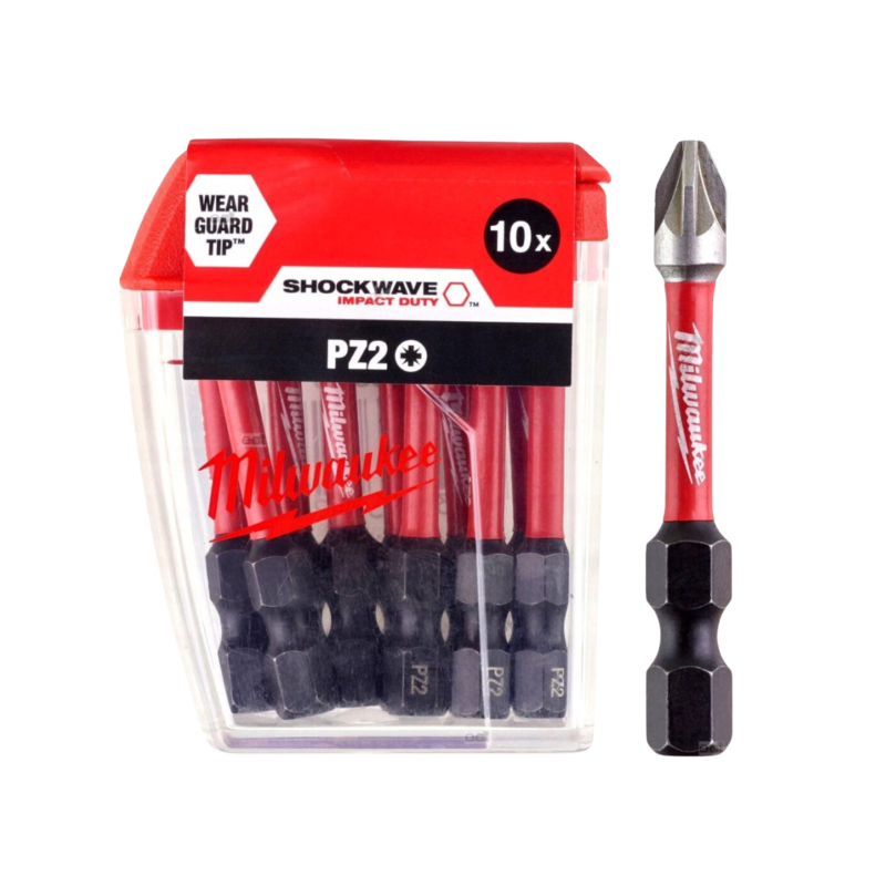 Біта SHOCKWAVE MILWAUKEE, PZ2, 50мм, (10шт) (4932430866)