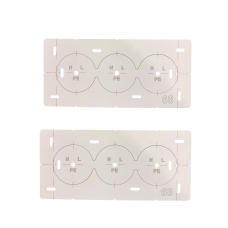 Шаблон (кондуктор, трафарет) для сверления отверстий подрозетников Ø 68 мм на 3 отверстия (HB003)