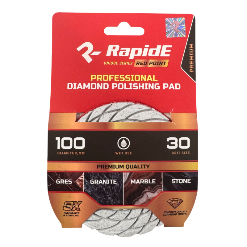 Алмазный шлифовальный круг RapidE RED POINT 100mm WET USE P30 (НФ-00003044)