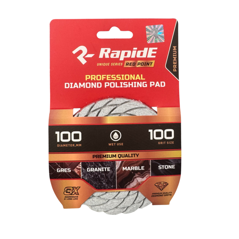 Алмазный шлифовальный круг RapidE RED POINT 100mm WET USE P100 (НФ-00003048)