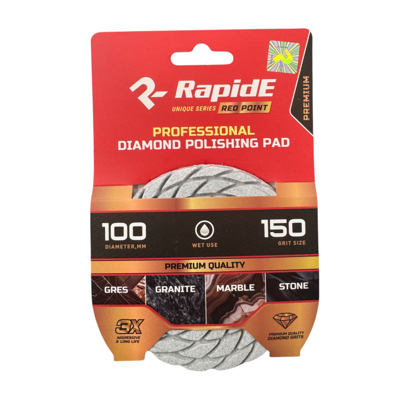 Алмазный шлифовальный круг RapidE RED POINT 100mm WET USE P150 (НФ-00003049)