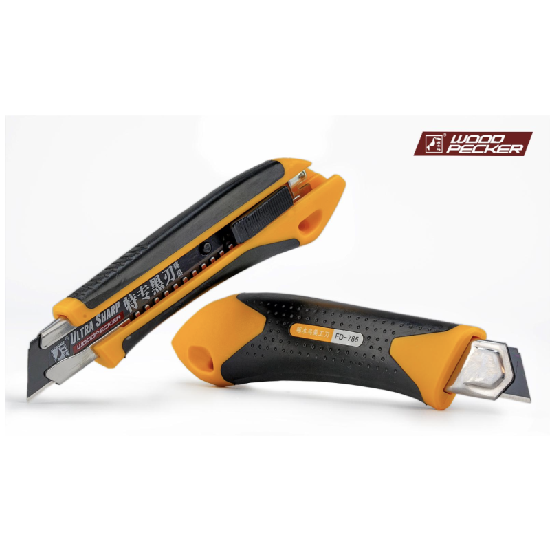 Нож строительный 18 мм автофиксатор Woodpecker FD-785