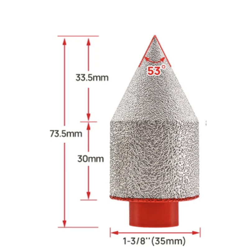Свердло алмазне конусне 2-35 мм зернистість 60-80 DT-DIATOOL (UT0047)