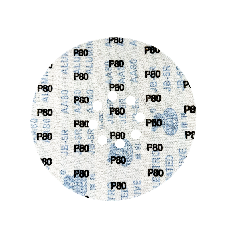 Круг шліфувальний (шліфкруг, шліфпапір) для жирафу Р80 225 мм 8 отворів (UT225P80-8)
