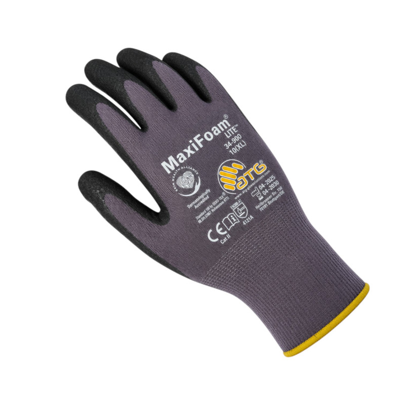 Захисні рукавички ATG MaxiFoam Lite з частковим нітриловим покриттям 10 XL (34-900-10)