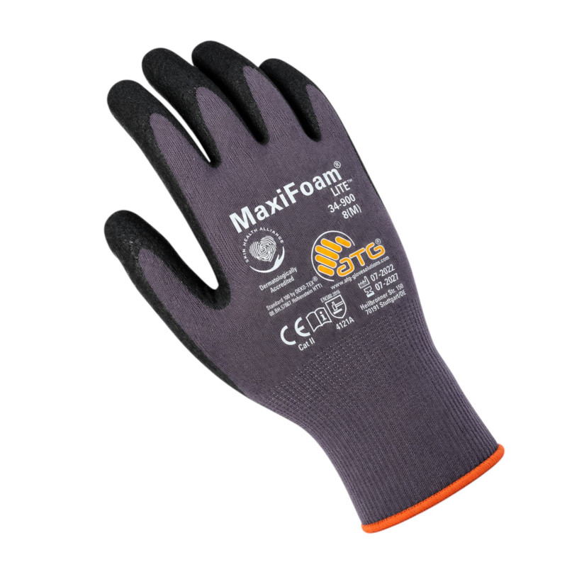Захисні рукавички ATG MaxiFoam Lite з частковим нітриловим покриттям 8 M (34-900-8)