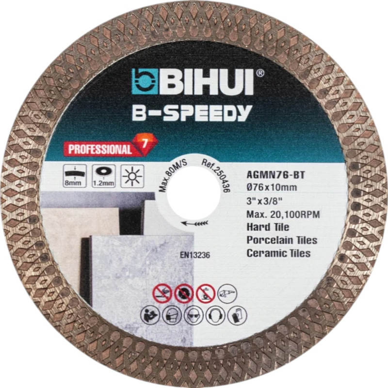 Алмазный диск BIHUI B-SPEEDY 76x1,2x10 мм (AGMN76-BT)