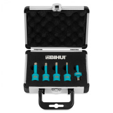 Коронка алмазная M14 НАБОР BIHUI TURBO-5 Ø 6/8/10/12 мм + адаптер (DBDMK5)