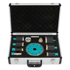 Коронка алмазная M14 BIHUI TURBO-10 НАБОР Ø 25/35/40/45/50/68 мм + фрезы + диск + воск (DBDMS10)