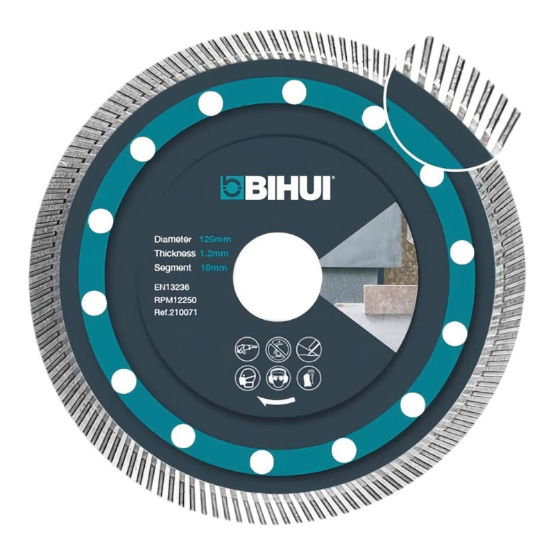 Диск алмазный BIHUI SUPER THIN TURBO 105x1,2x22,23 мм (DCBN4)