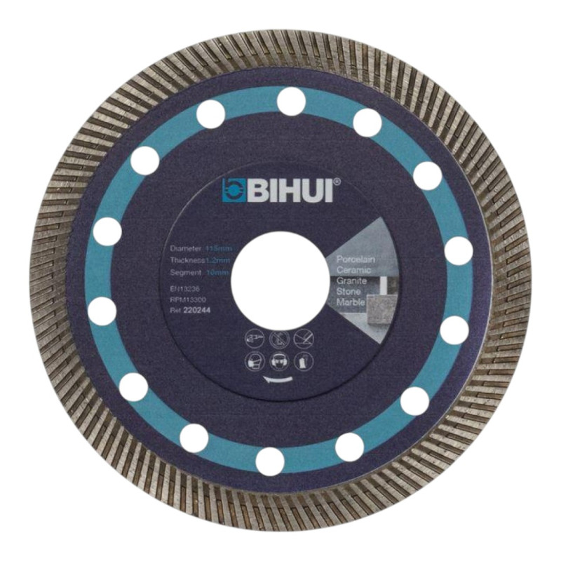 Диск алмазный BIHUI SUPER THIN TURBO 105x1,2x22,23 мм (DCBN4)