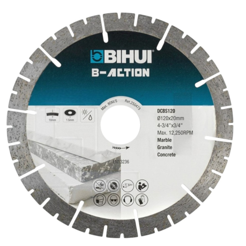 Диск алмазний BIHUI 120x1,8x20 мм для плиткорізів (DCBS120)