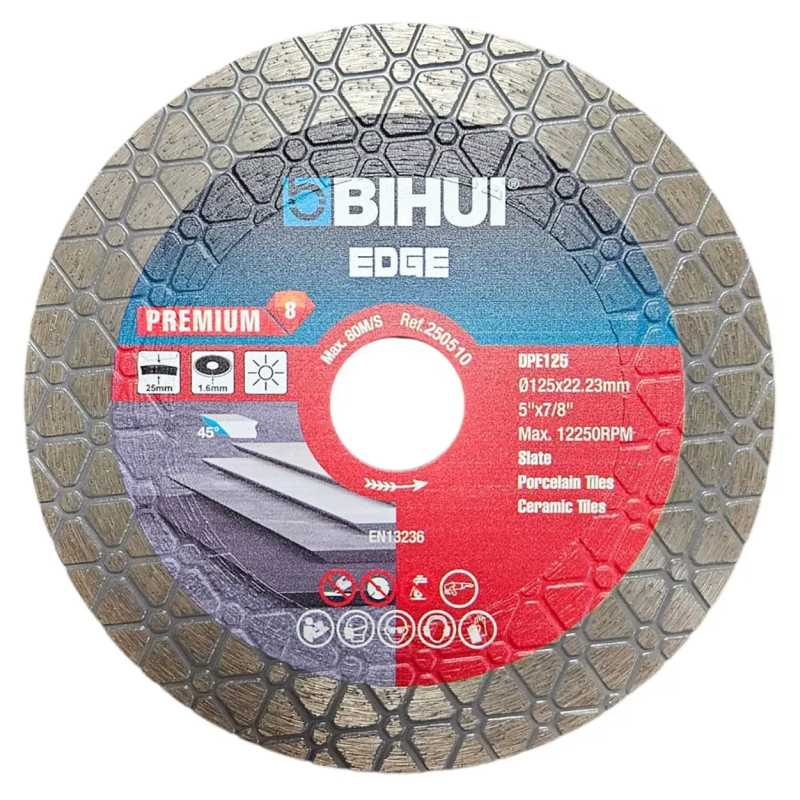 Диск алмазный BIHUI EDGE Ø 125/22.23 мм под 45 угол (DPE125)