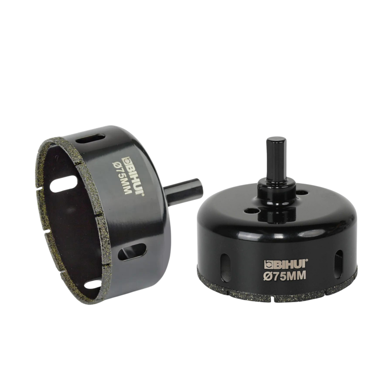 Алмазная коронка BIHUI Ceramics PRO 75 мм под дрель (DBW75)
