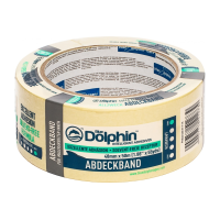 Малярная лента (скотч) BLUE DOLPHIN 48 мм х 50 м маскировочная, желтая (01-7-15)