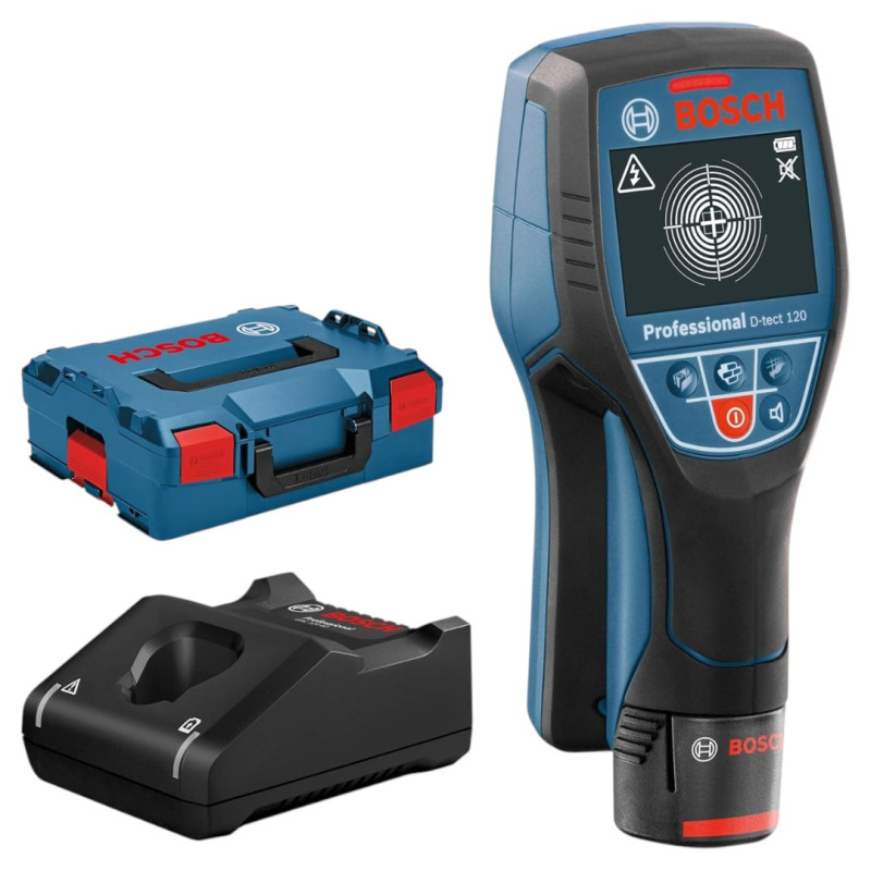 Металоискатель, детектор проводки BOSCH D-tect 120 Professional + L-Boxx (0601081301)
