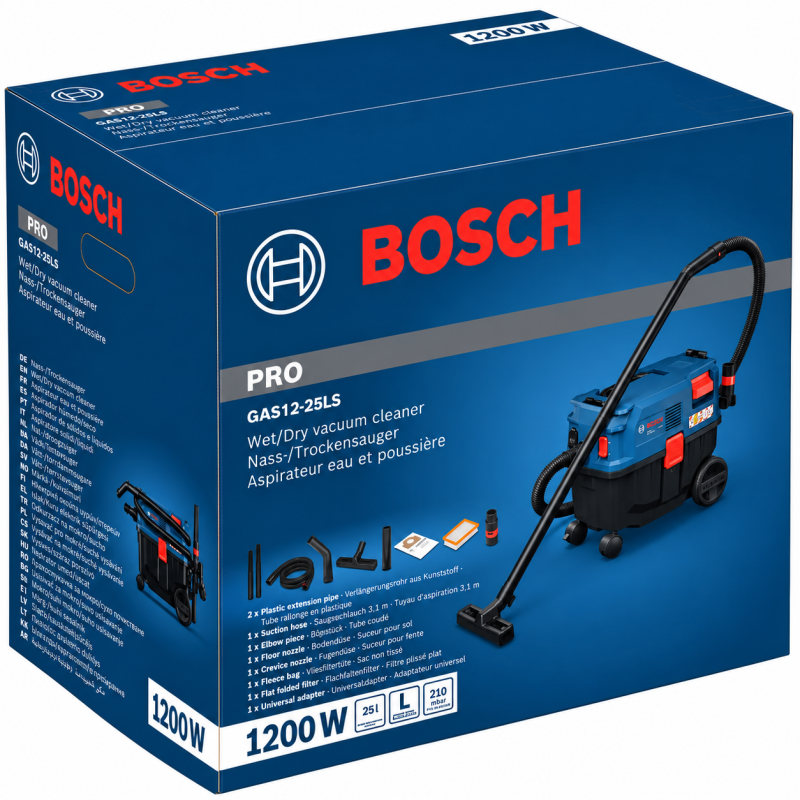 Будівельний пилосос Bosch GAS12-25LS Professional (06019S3100)