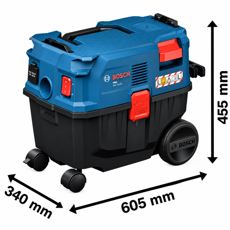 Будівельний пилосос Bosch GAS12-25LS Professional (06019S3100)