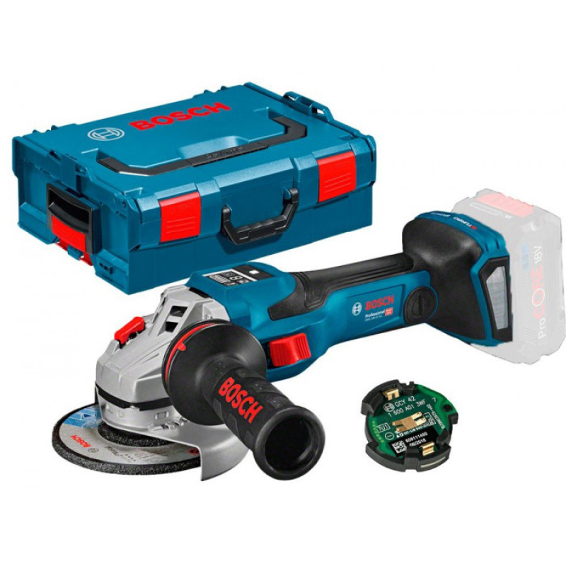 КШМ акумуляторна Bosch GWS 18V-15 SC з рег. об у L-Boxx з Bluetooth (06019H6100)