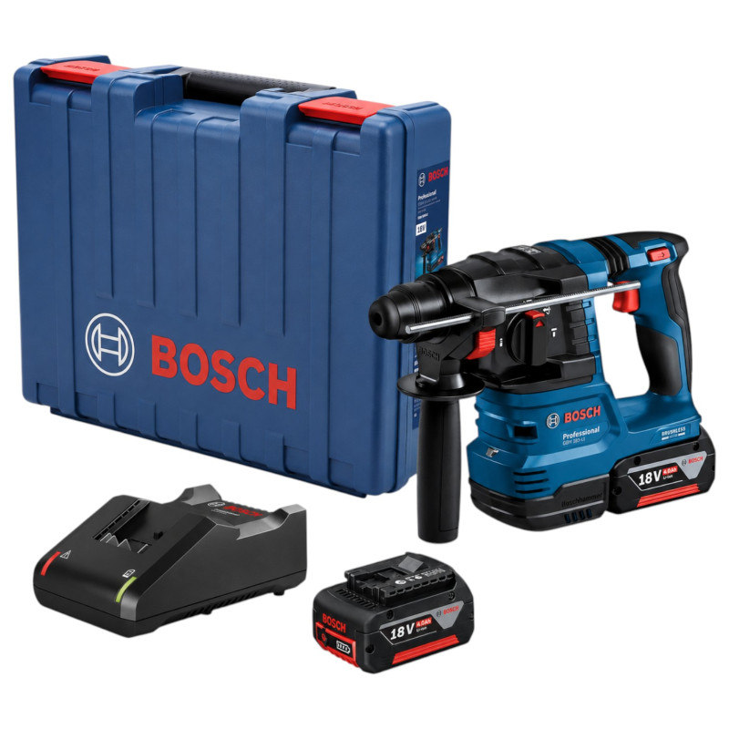Акумуляторний перфоратор Bosch GBH 185-LI Professional, 2 АКБ 18V + ЗП, у кейсі (0611924021)