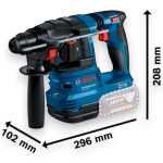 Акумуляторний перфоратор Bosch GBH 185-LI Professional, 2 АКБ 18V + ЗП, у кейсі (0611924021) – Фото №5