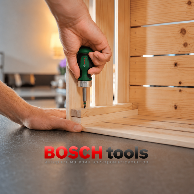 Отвертка с трещоткой Bosch на 6 насадок (1600A032UY)