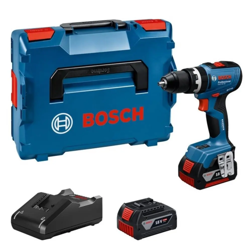 Дриль-шуруповерт акумуляторний Bosch GSR 18V-65 Professional, 2 АКБ, З/П, в кейсі (06019N3203)