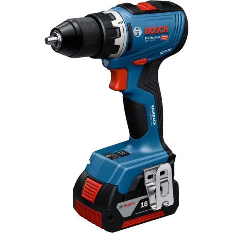 Дриль-шуруповерт акумуляторний Bosch GSR 18V-65 Professional, 2 АКБ, З/П, в кейсі (06019N3203)