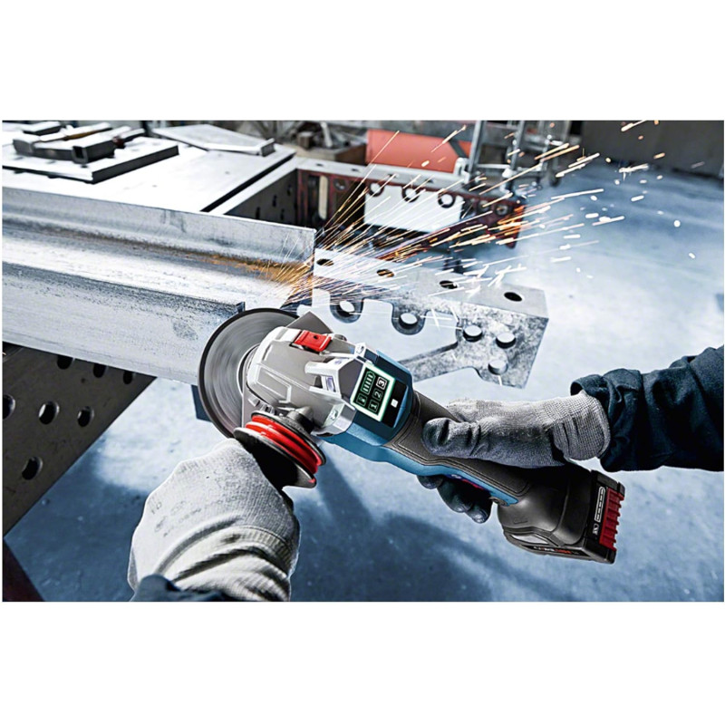 УШМ (болгарка) аккумуляторная Bosch Professional GWS 18V-10 SC, 125 мм, в кейсе (06019G340B)