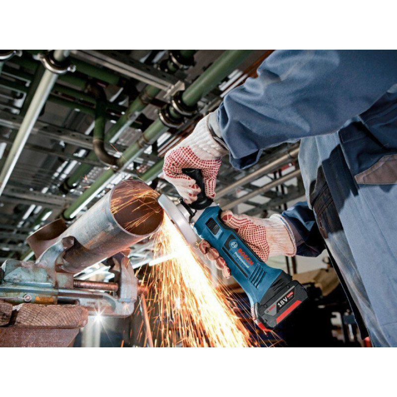 Кутова шліфувальна машина (КШМ) болгарка акумуляторна Bosch Professional GWS 18-125 V-LI з АКБ та З/П (0615990L6G)