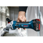 Кутова шліфувальна машина (КШМ) болгарка акумуляторна Bosch Professional GWS 18-125 V-LI з АКБ та З/П (0615990L6G) – Фото №3