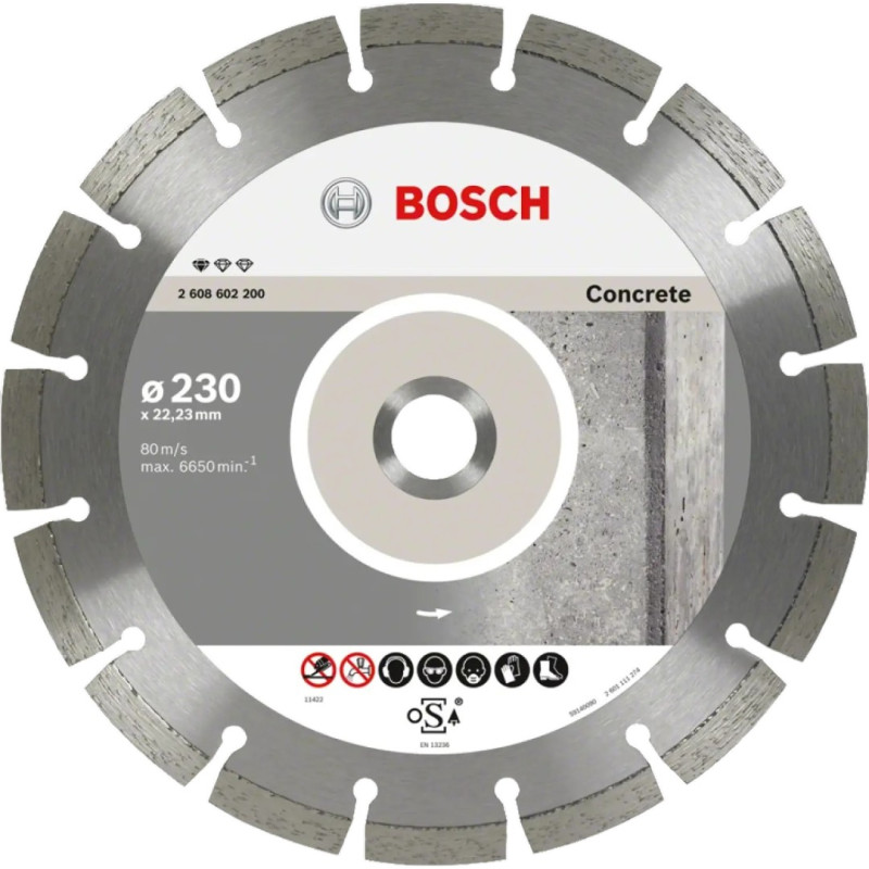 Диск алмазный по бетону Bosch 230х22,23 мм (2608603243-1)