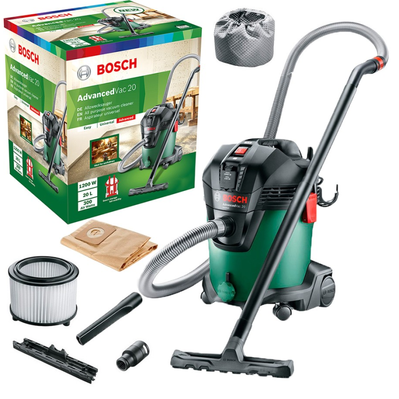 Пилосос вологого та сухого прибирання Bosch AdvancedVac 20 (06033D1200)