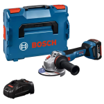 Угловая аккумуляторная шлифовальная машина Bosch GWS 18V‑11 S Professional L‑BOXX 136 (с АКБ и З/У) (06019N4003) – Фото №1
