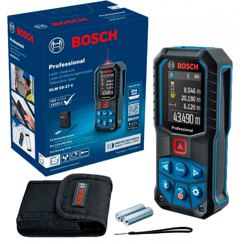 Далекомір лазерний (дальномір) Bosch Professional GLM 50-27 C (0601072T00)