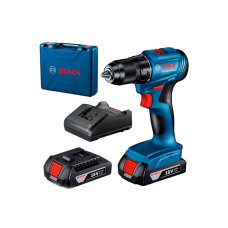 Дриль-шуруповерт (шурупокрут) безщітковий акумуляторний Bosch GSR 185-LI Professional із 2 АКБ та ЗП у кейсі (06019K3000)