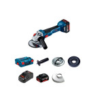 Угловая шлифмашина (УШМ) болгарка аккумуляторная BOSCH GWS 18V-10 Professional 2 АКБ, ЗУ, L-BOXX (06019J4004) – Фото №1