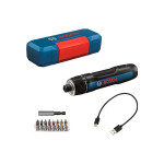 Отвертка аккумуляторная электрическая Bosch Professional GO 3 в кейсе с набором насадок (06019H2201) – Фото №1