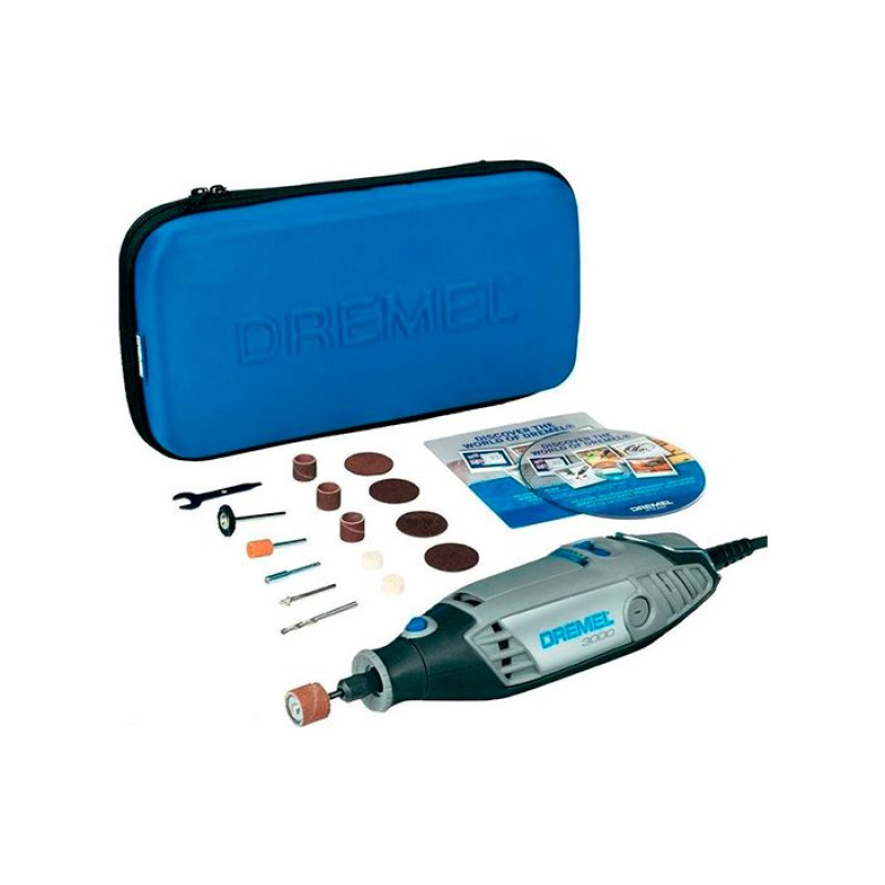 Гравер многофункциональный Dremel 3000 в кейсе с 15 насадками (F0133000JL)