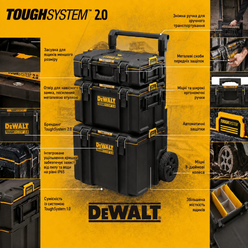 Набір ящиків для інструментів TOUGHSYSTEM 2.0 DeWALT (DWST83402-1)