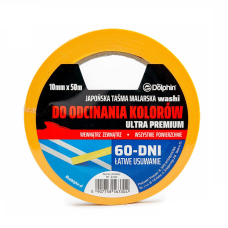 Малярная лента Blue Dolphin WASHI -XF7, ULTRA PREMIUM 10 мм × 50 м (WT_63304)