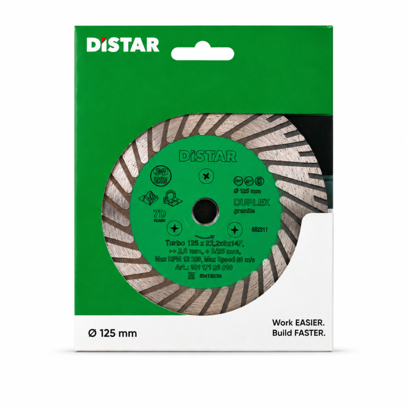 Диск алмазний відрізний Distar Turbo Duplex 125x2,8x22,23/M14F (10117126010)