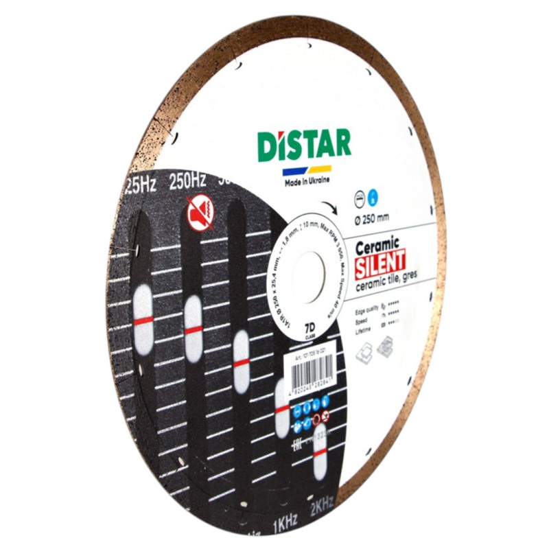 Круг алмазный отрезной 1A1R 250x1,8х10x25,4 Сeramics Silent (10170516021)