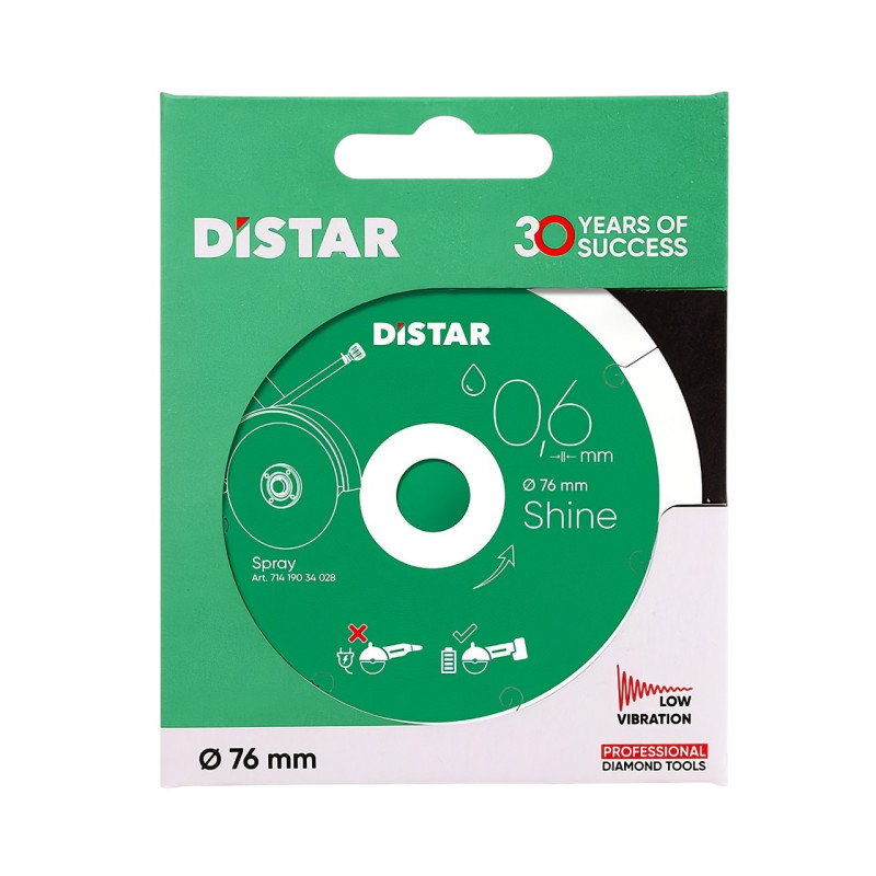 Круг алмазный отрезной Distar 76x0,6 Shine (11143158059)